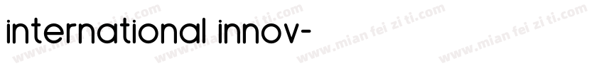 international innov字体转换